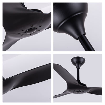 ABS Blade แฟนเพดานอเมริกัน ห้องนั่งเล่น สีดํา แฟนเพดาน 52 นิ้ว