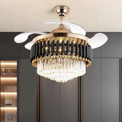 52 นิ้ว LED 20W เครื่องพัดลมเพดานแบบโมเดิร์นแบบ DC ที่สามารถถอดได้