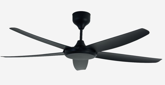 ECO แฟน 56 นิ้ว แฟนเพดานมอเตอร์DC สีดําที่ทันสมัยสําหรับสํานักงาน