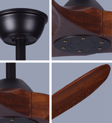 เครื่องประดับ 60In ECO Fan 3 Blade Wood ลมเพดานด้วยแสง