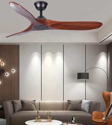 เครื่องประดับ 60In ECO Fan 3 Blade Wood ลมเพดานด้วยแสง