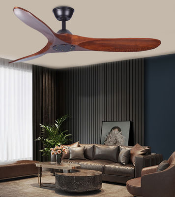เครื่องประดับ 60In ECO Fan 3 Blade Wood ลมเพดานด้วยแสง