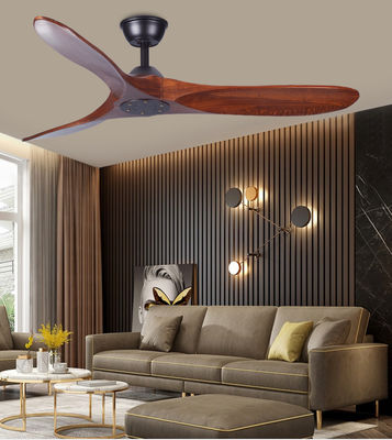 เครื่องประดับ 60In ECO Fan 3 Blade Wood ลมเพดานด้วยแสง