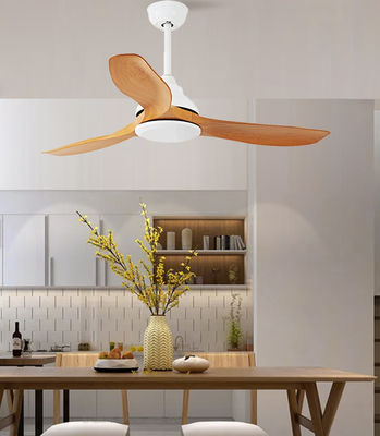 แฟนห้องนั่งเล่น 52 นิ้ว แฟนเพดาน LED ใหม่ แฟน ABS ใบสีน้ําตาล