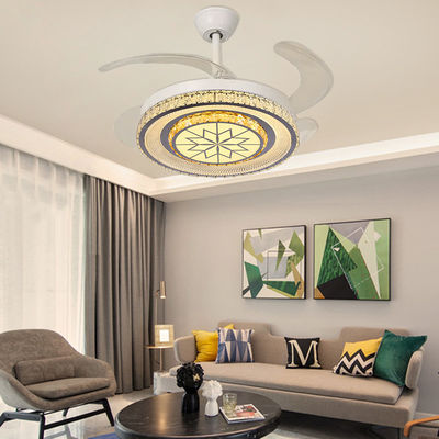 DC Motor 3 Blades พัดลมเพดาน LED ฉลาดที่มีใบพับ
